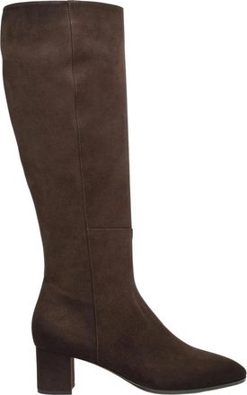 Santoni Laars met halfhoge hak - Dames - Laarzen met Hak - Bruin - 41 EU - Leer - Schoenen