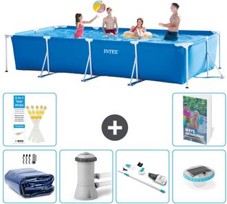 Intex Piscina Con Estructura Rectangular - 450x220x84 Cm - 7-piezas S81
