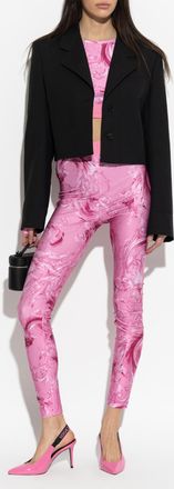 Versace Jeans Couture Leggings With barocco Pattern, Womens, Pink