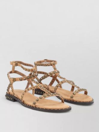 Ash precious flat sandals ankle strap studs