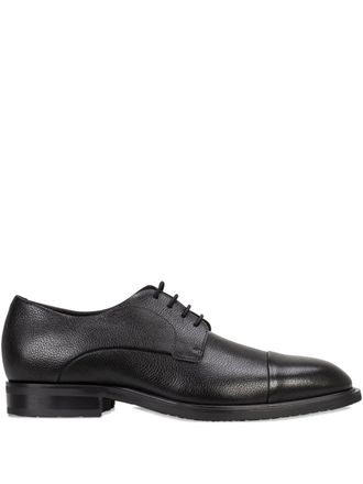 BOSS eather Derby shoes - men - Calf Leather/Rubber/Lambskin - 8.5 - Black