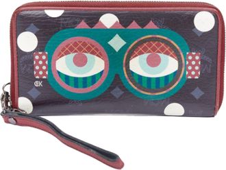 MCM Craig Karl Beyond Snowdome eye leather zip around long wallet