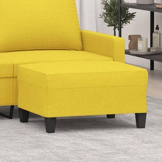 vidaXL Poggiapiedi Giallo Chiaro 70x55x41 cm in Tessuto - Vidaxl
