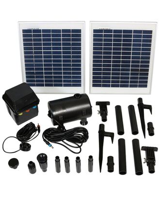 Sunnydaze Solar Pump And Solar Panel Kit With Battery And Led Light