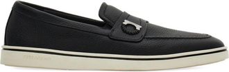 Ferragamo Black Leather Loafers