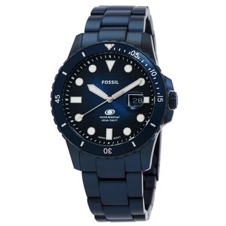 Fossil Quartz Blue Dial Mens Watch FS6166