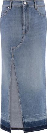 Pinko Pinko, Rokken, Dames, Blauw, S, Denim, Il Cairo Denim Skirt