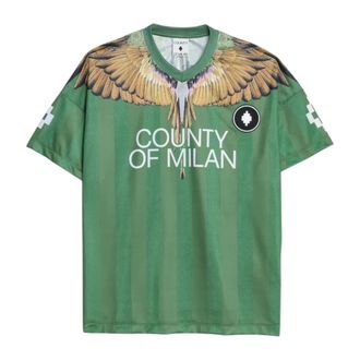 Marcelo Burlon T-Shirts, male, Green, Size: XL S6Cmmath086 T-Shirt
