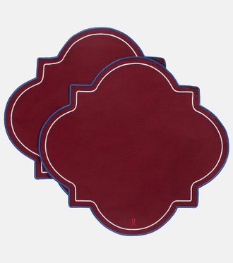 La DoubleJ Medallion set of 2 canvas placemats