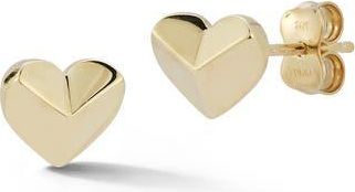 Ember Fine Jewelry 14K Gold Heart Stud Earrings at Nordstrom Rack
