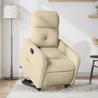 vidaXL Vidaxl - Sill&oacute;n Reclinable Elevable De Tela Color Crema