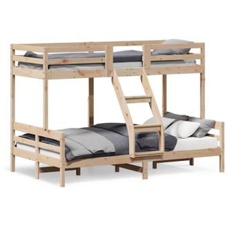 Berkfield Home Bunk Bed without Mattress 80x200/120x200 cm Solid Wood in Light Brown