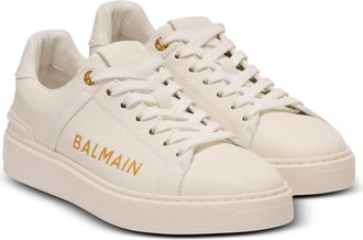 Balmain B-Court printed calfskin trainers in White at Nordstrom, Size 39
