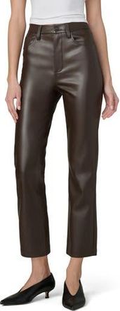 Joe's Lyra Slim Ankle Faux Leather Pants in Dark Chocolate at Nordstrom Rack, Size 27