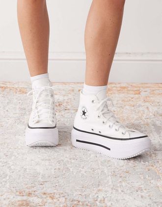 Converse Chuck Taylor All Star Lift Double Stack - Sneakers bianche-Bianco