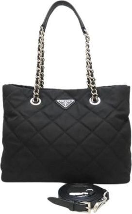 Prada Pre-owned Vintage Tote Bag - Dames - Vintage Shopper - Zwart - ONE Size - Leer - Vintage