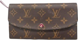 Louis Vuitton Brown Fuchsia Long Wallet (Bi-Fold) (Pre-Owned)