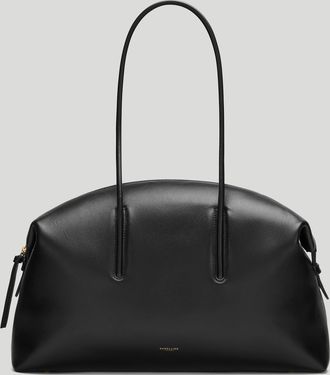 DeMellier The Stockholm in Black Fine Grain Leather Tote & Work bag
