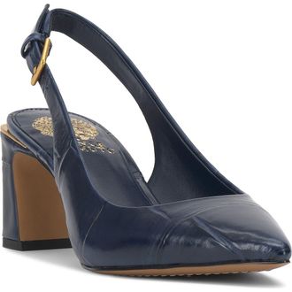 Vince Camuto Hamden Pointed Toe Slingback Pump in Deep Navy at Nordstrom Rack, Size 7