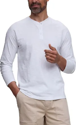 Barefoot Dreams Slub Jersey Henley in White at Nordstrom, Size Xx-Large