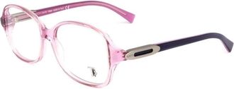 Tod's Tods, Glasses, female, Pink, Size: ONE SIZE Multicolor Acetate Frames with Pink Dial