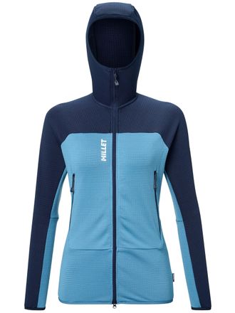 Millet Blue Fusion Grid Two-Tone Fitted Hoodie