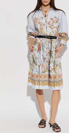 Etro Dress With Colorful Print, Womens, Light Blue