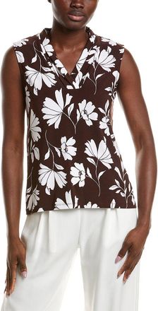 Anne Klein Printed Triple Pleat Top
