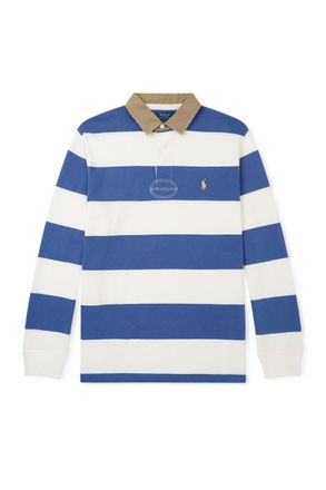 Polo Ralph Lauren Logo-Embroidered Striped Cotton-Jersey Rugby Shirt