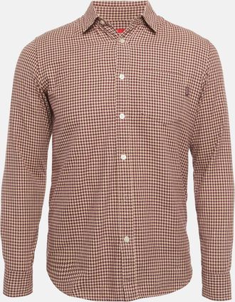 SUPREME Purple/beige Houndstooth Cotton Shirt