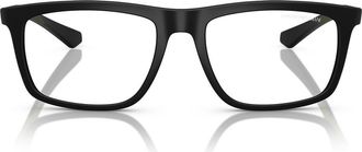 Emporio Armani 53mm Square Optical Glasses in Matte Black /Clear at Nordstrom