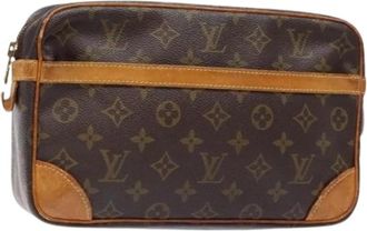Louis Vuitton Pre-owned Canvas clutches - Dames - Vintage Clutch - Bruin - ONE Size - Vintage