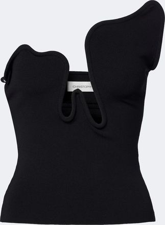 CHRISTOPHER ESBER Salacia ribbed-knit jersey top
