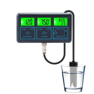 OEM Analizador Digital De Calidad Del Agua Para Acuarios Inteligentes, Spas Y Piscinas: Valor De Ph, Valor De Ce, Valor De Orp, Valor De Tds, Hr%, Cf (enc