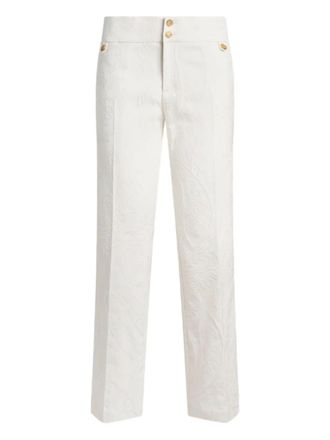 Etro jacquard flared trousers - Bianco