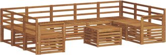 vidaXL Conjunto De Sof&aacute;s De Exterior 10 Uds. Natural Vidaxl
