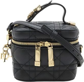 Dior Pre-owned Dior Micro Lambskin Cannage Lady Dior Vanity Case Ladies HKUPUSX06MCC2OPZ