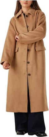 Moss Copenhagen Mschpeyton Coat - Dames - Mantel - Bruin - S/M - Wol - Jassen