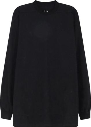 Rick Owens Crew Neck Sweatshirt - Heren - Sweatshirts - Zwart - L - Katoen - Hoodies & sweatvesten