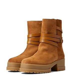 Robert Clergerie Clergerie Word Boots Womens Rust Brown Suede Mid-Calf Block Heel HTAT1880