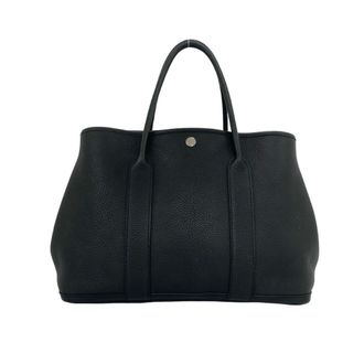 Herm&egrave;s Black Negonda Leather Handbag Tote Bag (Pre-Owned)