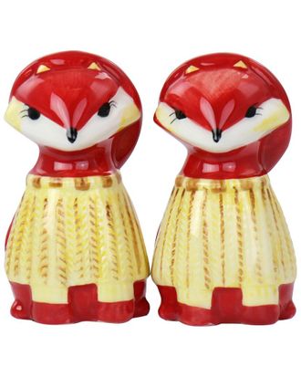 Gibson Home Dnu Gibson Home Woodland Fox Salt & Pepper Set