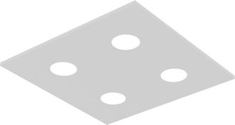 Lumicom Lumicom - River Square 4x Plaf&oacute;n Monocolor Mate