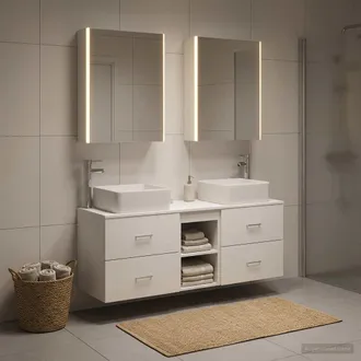 vidaXL Vidaxl Set Di Mobili Per Il Bagno 5 Pz Bianco