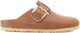Birkenstock Leren klompen met gesp - Bruin