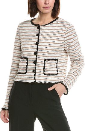 CeCe by Cynthia Steffe Crochet Detailed Knit Cardigan