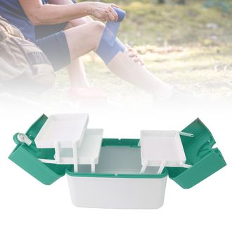 Infinite Medizinische Aufbewahrungsbox, Organizer-box F&uuml;r Notfallausr&uuml;stung F&uuml;r Schule, Zuhause, Kindergarten, Gr&uuml;nes Pp, 31,5 X 21,5 X 22 Cm