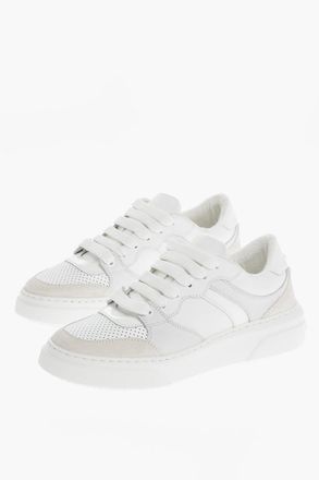 Dsquared2 Sneakers Basse BUMPER In Pelle a Tinta unita con Dettagli in Suede Dsquared2