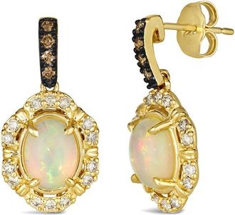 Le Vian 14K 1.63 Ct. Tw. Diamond & Opal Drop Earrings