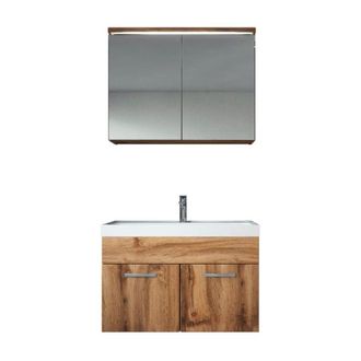 Badplaats Badplaats - Mobile da bagno Paso 02 80cm Rovere - armadio mobiletto lavabo